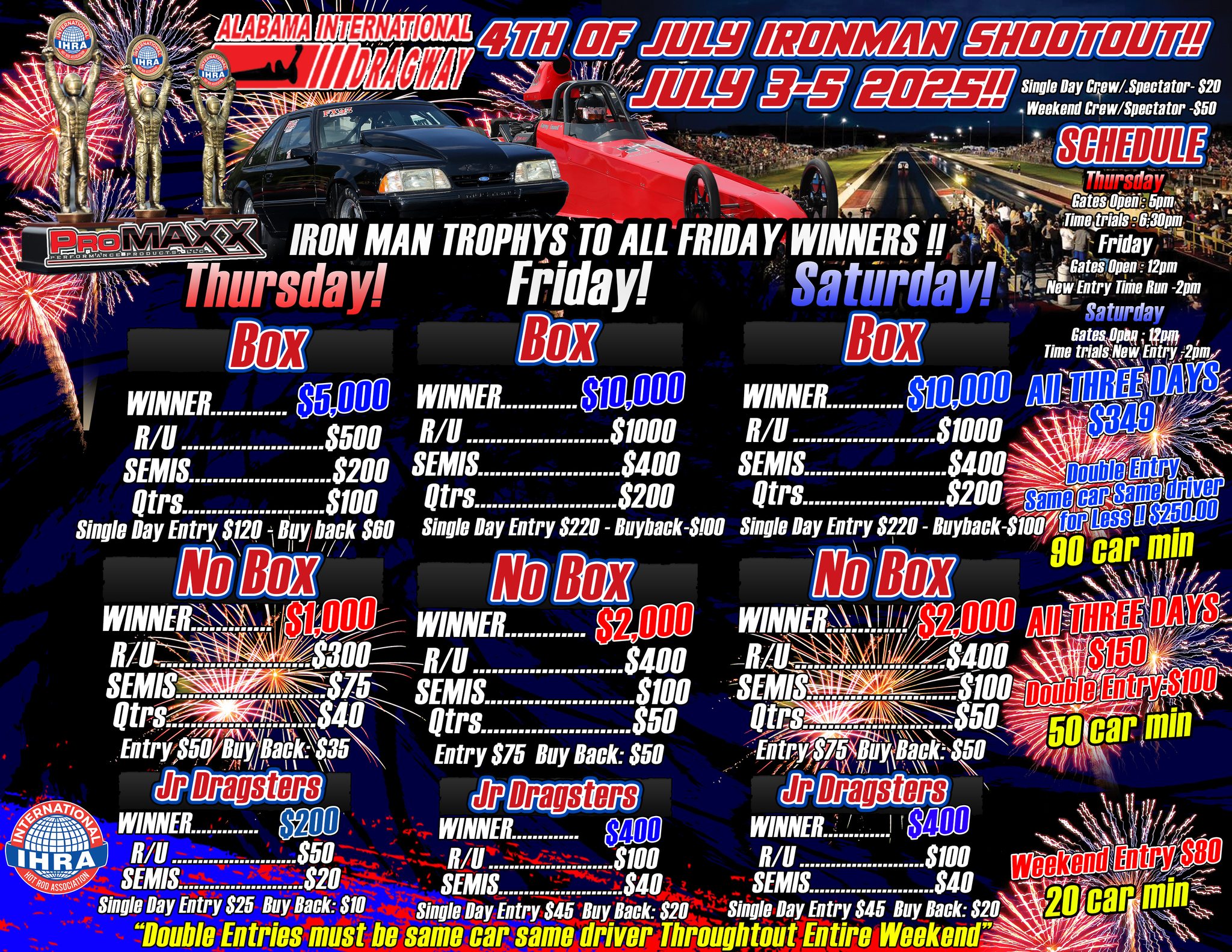 Alabama International Dragway July 2025 Ironman Shootout